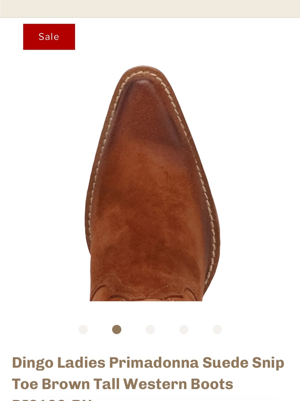 Dingo Ladies Primadonna Suede Snip Toe Brown Tall Western Boots - Picture 11 of 11